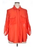Como Black 100% Polyester Orange 3/4 Sleeve Blouse Size 1X - photo 1