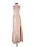 Alfred Sung 100% Polyester Solid Tan Pink Cocktail Dress Size 4 - photo 1
