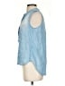 Bella Dahl 100% Tencel Blue Sleeveless Button-Down Shirt Size XS - photo 5