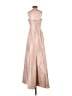 Alfred Sung 100% Polyester Solid Tan Pink Cocktail Dress Size 4 - photo 2