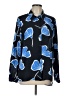 CAbi Print Blue Long Sleeve Blouse Size L - photo 1