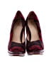 Cole Haan Plaid Burgundy Heels Size 7 1/2 - photo 2