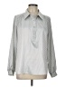 CAbi Stripes Silver Long Sleeve Blouse Size L - photo 1