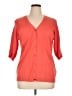Coldwater Creek Orange 3/4 Sleeve Blouse Size XL - photo 1