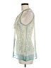 Lovestitch 100% Polyester Teal Sleeveless Blouse Size M - photo 5
