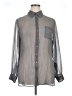 Coldwater Creek Color Block Gray Long Sleeve Blouse Size 1X - photo 1
