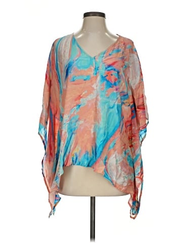 Tolani 3/4 Sleeve Silk Top (view 1)