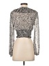 Zara Silver Long Sleeve Blouse Size XS - photo 2