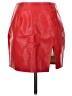 Superdown 100% Polyester Red Faux Leather Skirt Size S - photo 1