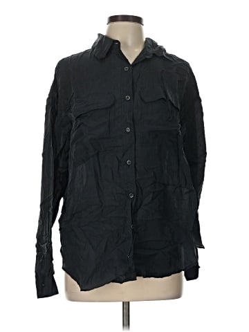 Jonathan Martin Long Sleeve Silk Top (view 1)