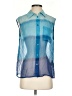 Equipment 100% Silk Color Block Blue Sleeveless Silk Top Size XS - photo 1