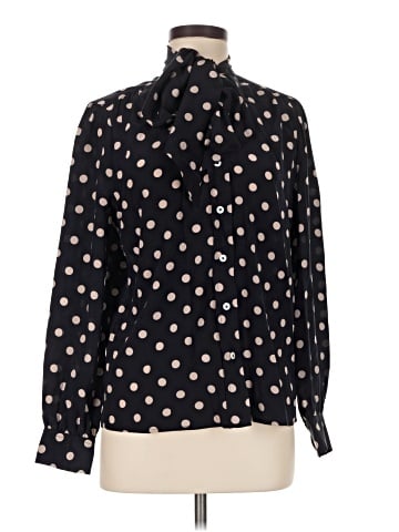 L.K. Bennett Long Sleeve Silk Top (view 1)