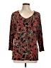 JM Collection Red 3/4 Sleeve Blouse Size L - photo 1