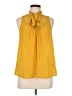 Maeve 100% Polyester Yellow Sleeveless Blouse Size 6 - photo 1