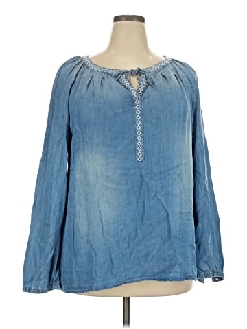 Vintage America Blues Long Sleeve Blouse (view 1)
