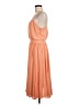 Paper Crown 100% Polyester Solid Orange Casual Dress Size 8 - photo 5