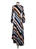 Topshop 100% Polyester Stripes Brown Casual Dress Size 4 - photo 1