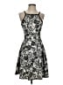 Soprano Graphic Silver Cocktail Dress Size S - photo 1