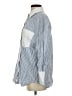 Zara Stripes Blue Long Sleeve Button-Down Shirt Size S - photo 5