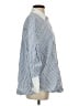 Zara Stripes Blue Long Sleeve Button-Down Shirt Size S - photo 4
