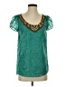 Sachin + Babi Teal Short Sleeve Blouse Size 4 - photo 1