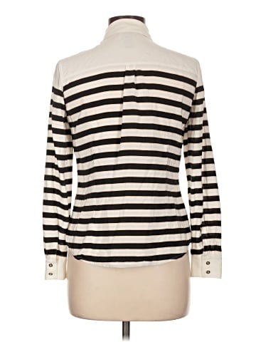 White House Black Market Long Sleeve Silk Top (view 2)