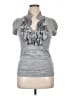 Heart Soul Gray Short Sleeve Top Size XL - photo 1