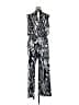 Tiana B. Animal Print Black Jumpsuit Size 1X - photo 2