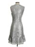 Saylor Metallic Silver Cocktail Dress Size S - photo 2