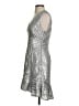 Saylor Metallic Silver Cocktail Dress Size S - photo 5
