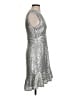 Saylor Metallic Silver Cocktail Dress Size S - photo 4