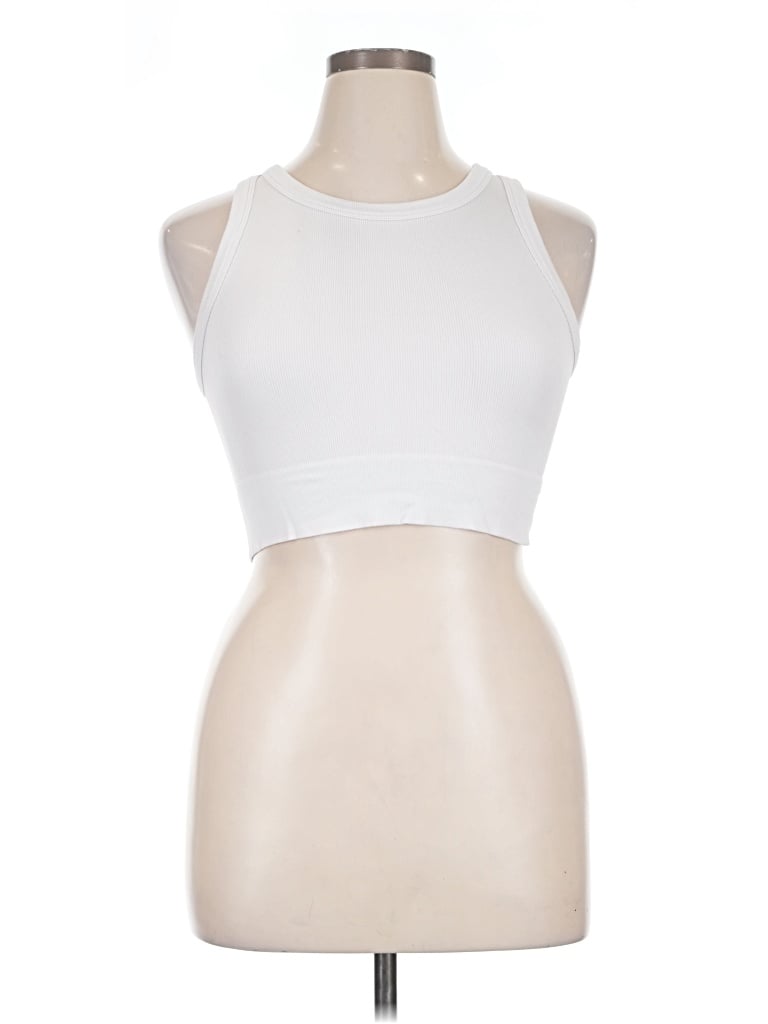 Pre-owned 90 Degree By Reflex Tank Top White Halter Neckline Tops