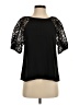Ultra Pink 100% Polyester Black Short Sleeve Blouse Size S - photo 1