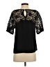 Ultra Pink 100% Polyester Black Short Sleeve Blouse Size S - photo 2