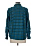 Natural Reflections Plaid Teal Long Sleeve Button-Down Shirt Size M - photo 2