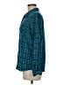 Natural Reflections Plaid Teal Long Sleeve Button-Down Shirt Size M - photo 5