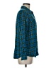 Natural Reflections Plaid Teal Long Sleeve Button-Down Shirt Size M - photo 4