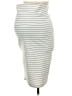 Ripe Stripes Gray White Casual Skirt Size M - photo 1