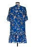 Collective Concepts 100% Polyester Paisley Blue Casual Dress Size M - photo 2