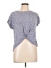 Pink Rose Blue Short Sleeve Top Size L - photo 1