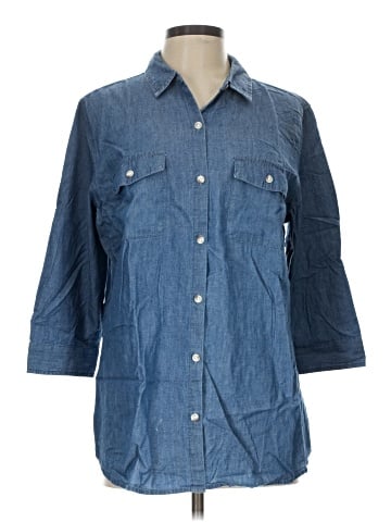 Croft & Barrow 3/4 Sleeve Button-Down Shirt (view 1)