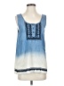 Ruff Hewn 100% Cotton Blue Sleeveless Blouse Size S - photo 1