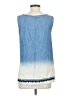 Ruff Hewn 100% Cotton Blue Sleeveless Blouse Size S - photo 2