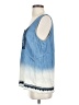 Ruff Hewn 100% Cotton Blue Sleeveless Blouse Size S - photo 5