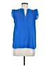 Kenar 100% Polyester Blue Short Sleeve Blouse Size M - photo 1