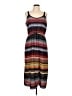 Athleta 100% Polyester Stripes Black Casual Dress Size L - photo 1