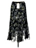 JKLA 100% Polyester Print Black Casual Skirt Size M - photo 2