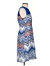 BCBGMAXAZRIA 100% Polyester Chevron-herringbone Blue Casual Dress Size 2 - photo 4