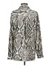 L'Agence Animal Print Silver Long Sleeve Blouse Size S - photo 2