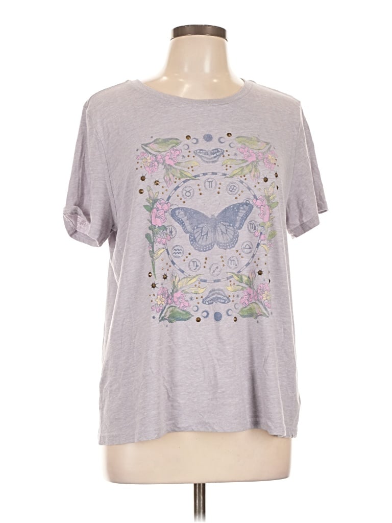 Pre-owned Lucky Brand Short Sleeve T-shirt In Gray